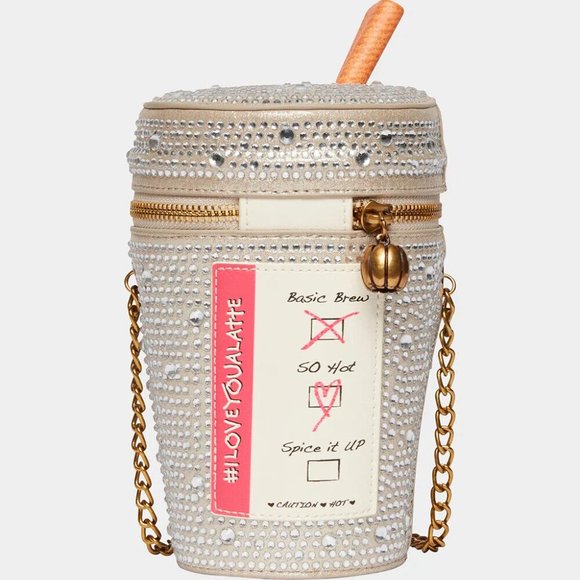 Betsey Johnson Cream Pumpkin Spice Latte Crossbody Bag - Picture 6 of 16